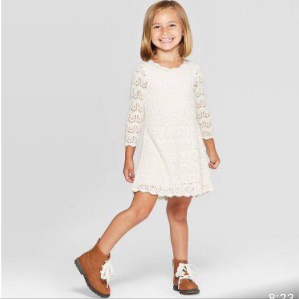 Cat & Jack Beautiful Crochet dress 3T